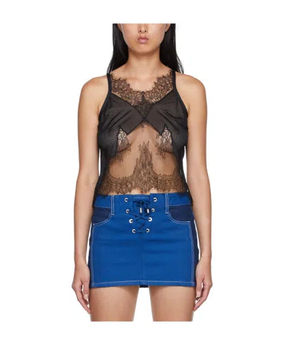 Dion Lee Chantilly Mesh Tank Top In Multicolor