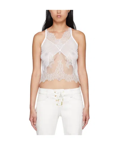 Dion Lee White Nylon Tank Top In Ivory