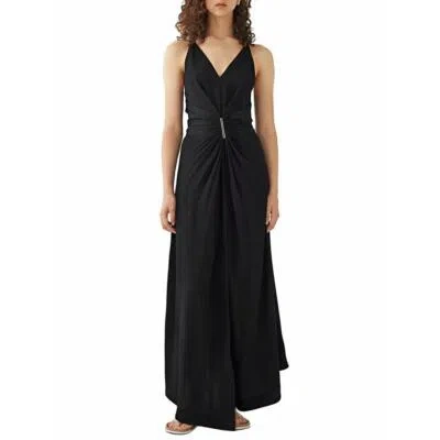 Pre-owned Dion Lee Cinched Plisse Dress In Black