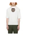 Dion Lee Circular Ribbed T-shirt In White