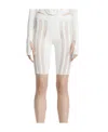 Dion Lee Column Cut-out Biker Short In White
