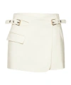 Dion Lee Compact Wool Blend Interlock Mini Skirt In White