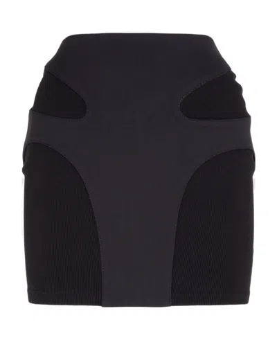 Dion Lee Contour Stitch Mini Skirt In Black