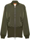 Dion Lee Distressed Twill Jacket In Green