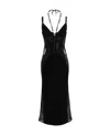 Dion Lee Coral Crochet Cotton-blend Midi Dress In Black