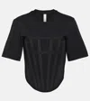 Dion Lee Black Corset T-shirt In Black