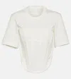 Dion Lee Corset Cotton Jersey T-shirt In White