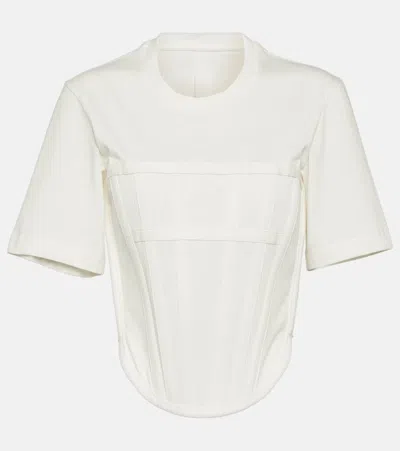 DION LEE CORSET COTTON JERSEY T-SHIRT