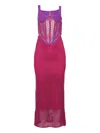 Dion Lee Corset-effect Dress In Pink