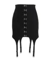 Dion Lee Mini Skirt With Hook Closure In Black