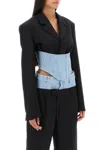Dion Lee Blazer Aus Wolle Und Denim In Black