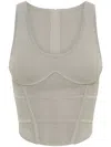 Dion Lee Corset-style Crochet-knit Top In Grey