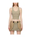 Dion Lee Taupe Sport Corset Tank Top In Nude