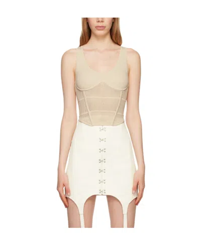 Dion Lee Corset-style Crochet-knit Top In Nude
