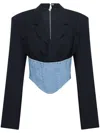 DION LEE CORSET-STYLE CROPPED BLAZER