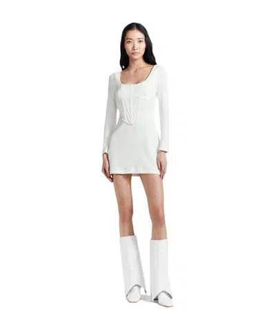 Dion Lee Corset-style Mini Dress In White