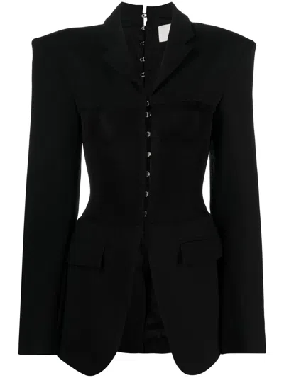 Dion Lee Structured Single-breasted Jacket In Black