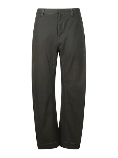Dion Lee Cotton Casual Trousers In Negro