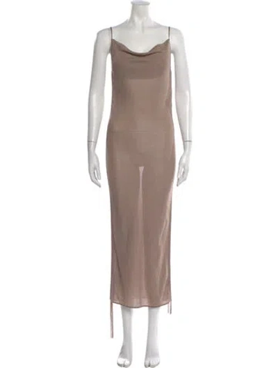 Pre-owned Dion Lee Cowl Neck Long Dress