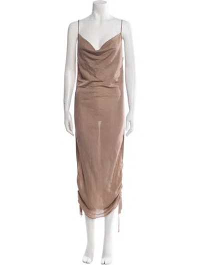 Pre-owned Dion Lee Cowl Neck Midi Length Dress