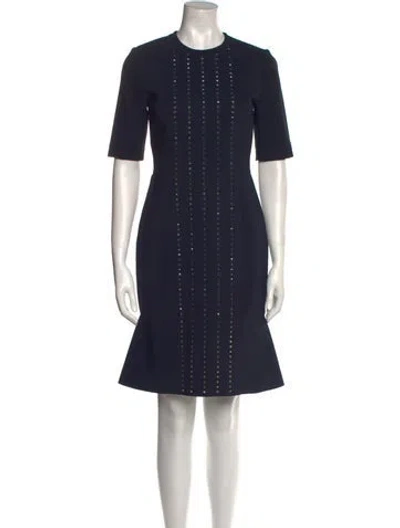 Pre-owned Dion Lee Crew Neck Knee-length Dress In Blue