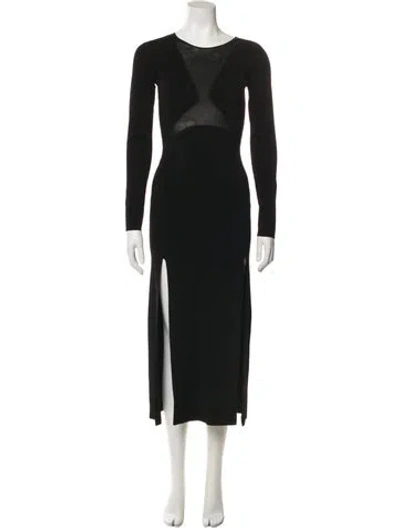 Pre-owned Dion Lee Crew Neck Long Dress In Blue