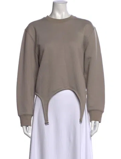 Pre-owned Dion Lee Crew Neck Long Sleeve Sweatshirt In Gray