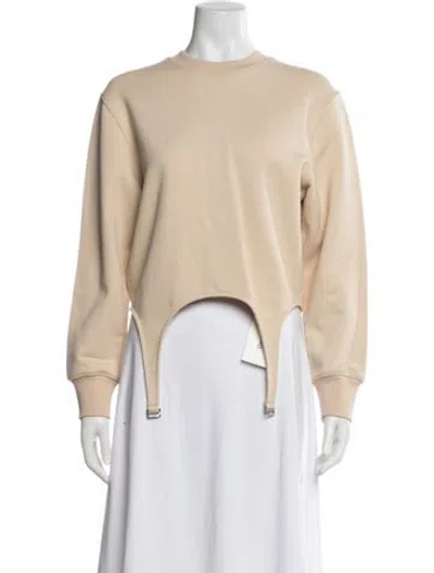 Pre-owned Dion Lee Crew Neck Long Sleeve Sweatshirt In Neutrals