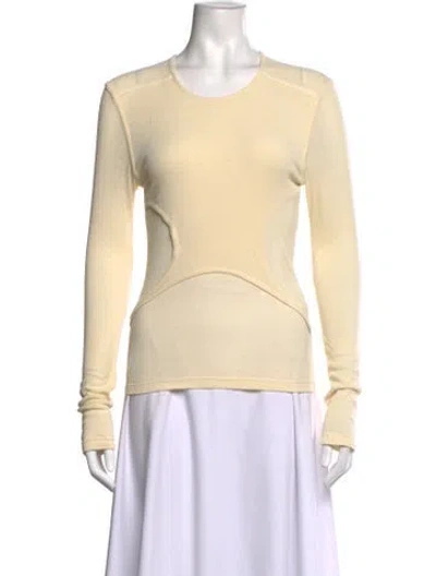 Pre-owned Dion Lee Crew Neck Long Sleeve Top In Neutrals