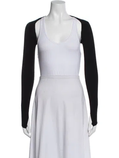 Pre-owned Dion Lee Crew Neck Long Sleeve Top W/ Tags In Black
