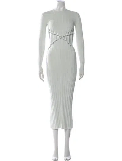 Pre-owned Dion Lee Crew Neck Midi Length Dress In Blue