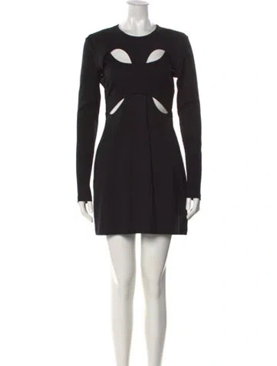 Pre-owned Dion Lee Crew Neck Mini Dress In Black