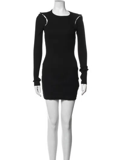Pre-owned Dion Lee Crew Neck Mini Dress In Blue