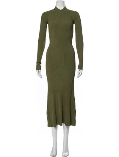 Pre-owned Dion Lee Crew Neck Mini Dress In Green