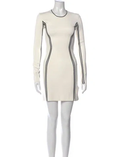 Pre-owned Dion Lee Crew Neck Mini Dress In Neutral
