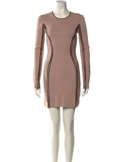 Pre-owned Dion Lee Crew Neck Mini Dress In Pink