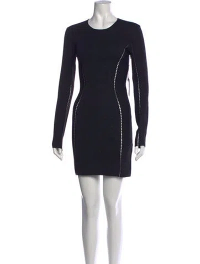 Pre-owned Dion Lee Crew Neck Mini Dress W/ Tags In Blue