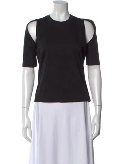 Pre-owned Dion Lee Crew Neck Short Sleeve Top In Black