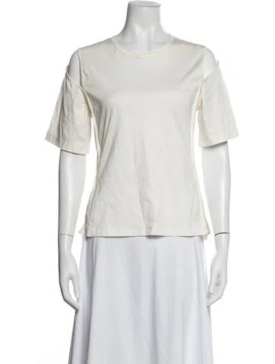 Pre-owned Dion Lee Crew Neck Short Sleeve Top In White