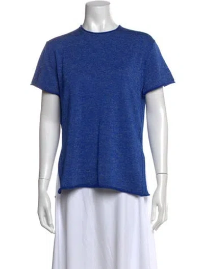 Pre-owned Dion Lee Crew Neck Short Sleeve T-shirt In Blue