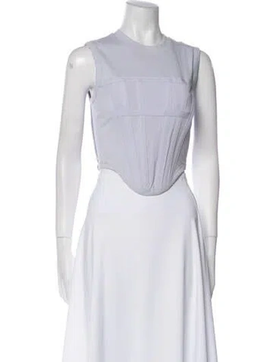 Pre-owned Dion Lee Crew Neck Sleeveless Crop Top In Purple