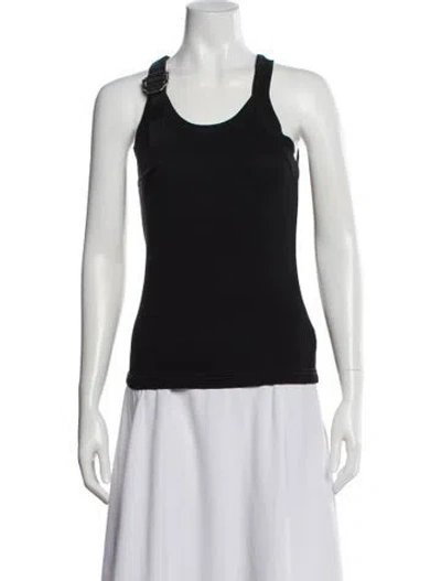 Pre-owned Dion Lee Crew Neck Sleeveless Top In Black