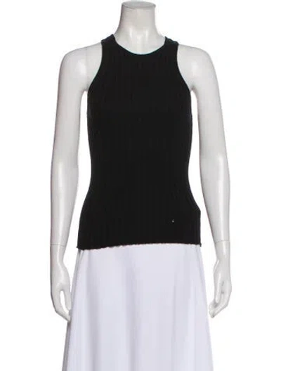 Pre-owned Dion Lee Crew Neck Sleeveless Top In Black