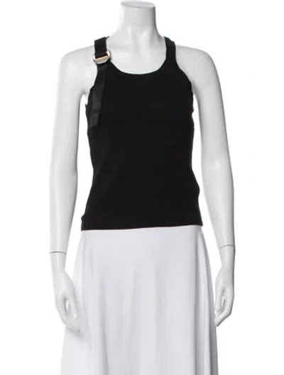 Pre-owned Dion Lee Crew Neck Sleeveless Top In Black