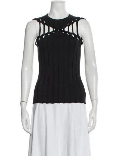 Pre-owned Dion Lee Crew Neck Sleeveless Top In Black