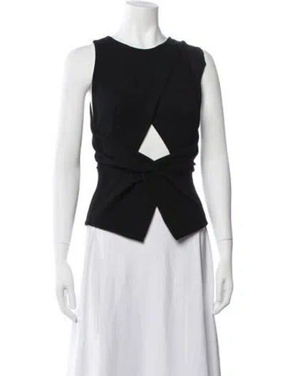 Pre-owned Dion Lee Crew Neck Sleeveless Top In Black