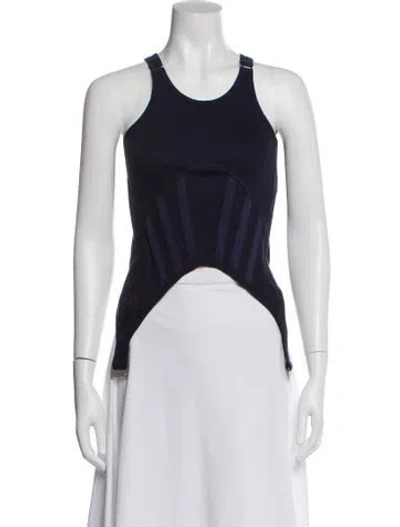 Pre-owned Dion Lee Crew Neck Sleeveless Top In Blue