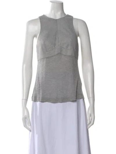 Pre-owned Dion Lee Crew Neck Sleeveless Top In Gray