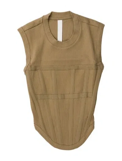 Pre-owned Dion Lee Crew Neck Sleeveless Top In Neutral