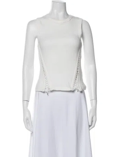 Pre-owned Dion Lee Crew Neck Sleeveless Top In Neutral